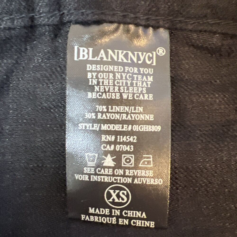 BLANK NYC Black Linen Blend Shorts Size XS - Picture 4 of 6